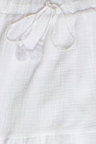 Gauze Tiered Maxi Skirt - White