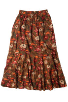 Floral Mushroom Maxi Skirt