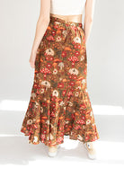 Floral Mushroom Maxi Skirt