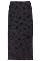 Floral Velvet Burnout Maxi Skirt