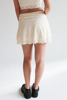 Lace Tier Mini Skirt
