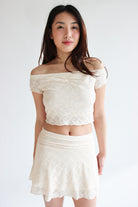 Lace Tier Mini Skirt