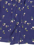 Floral Print Tiered Maxi Skirt - Navy