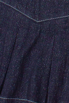 Low Rise Sparkle Denim Mini Skort