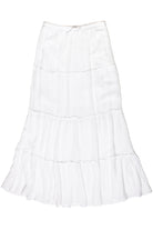 Ruffle Trim Tiered Maxi Skirt