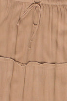 Ruffle Trim Tiered Maxi Skirt