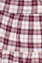 Plaid Tiered Maxi Skirt