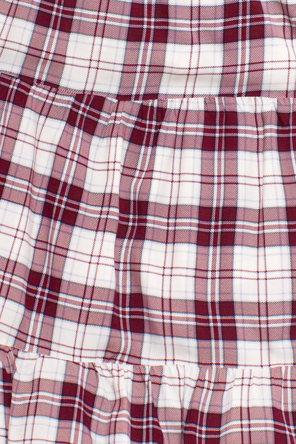 Plaid Tiered Maxi Skirt