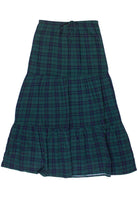 Plaid Tiered Maxi Skirt