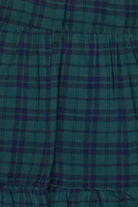 Plaid Tiered Maxi Skirt