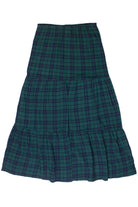 Plaid Tiered Maxi Skirt