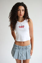 Light Faded Pleated Mini Skort