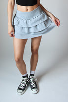 Fleece Ruffle Mini Skort