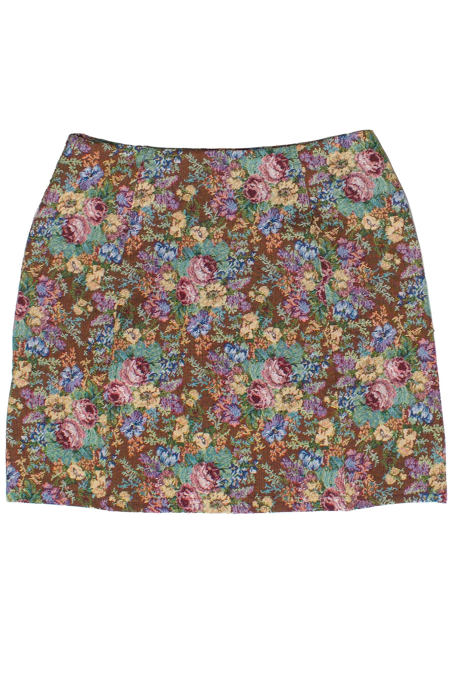 Floral Tapestry Mini Skirt