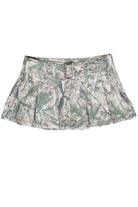 Low Rise Belted Mini Skort - Woodland