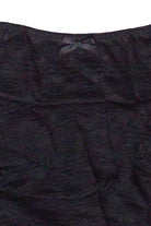 Asymmetrical Lace Ruffle Skort - Black