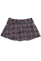 Tie Belt Plaid Mini Skort