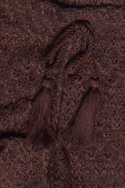 Mixed Open Knit Lined Shorts - Brown