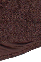 Mixed Open Knit Lined Shorts - Brown