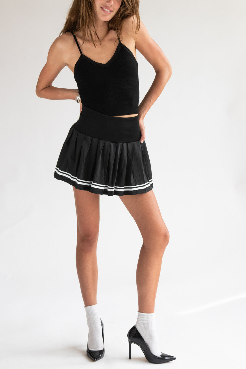 Stripe Hem Pleated Skirt – Ragstock