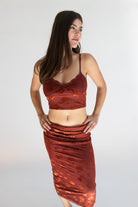 Floral Velvet Burnout Maxi Skirt