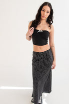 Patterned Satin Slip Skirt