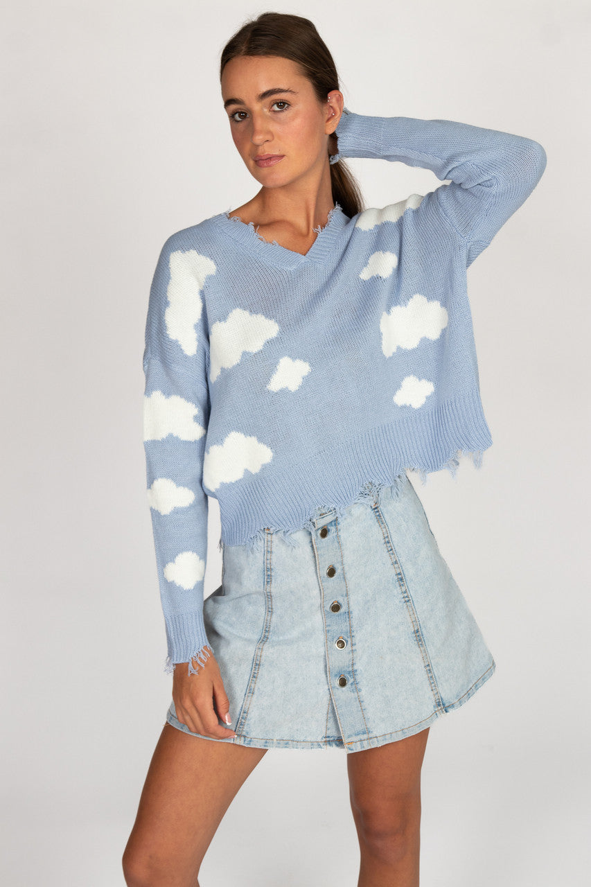 Distressed Cloud Sweater