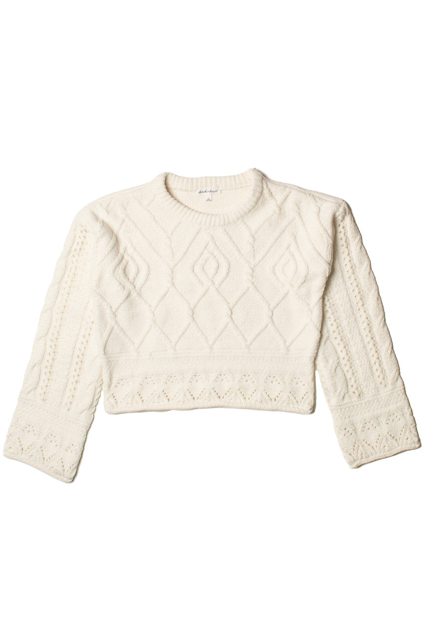 Egret Mixed Stitch Sweater