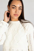 Egret Mixed Stitch Sweater