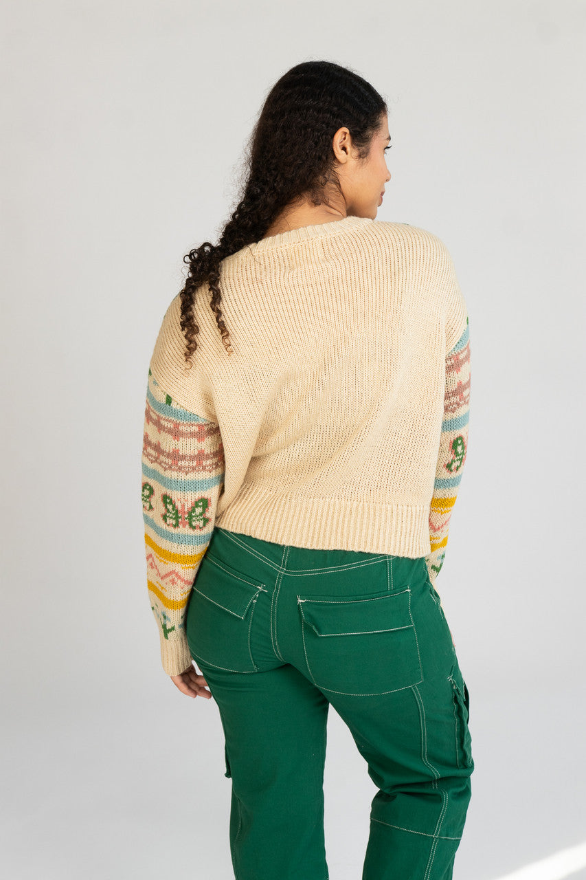 Butterfly Fair Isle Sweater