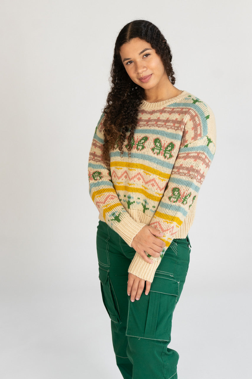 Butterfly Fair Isle Sweater