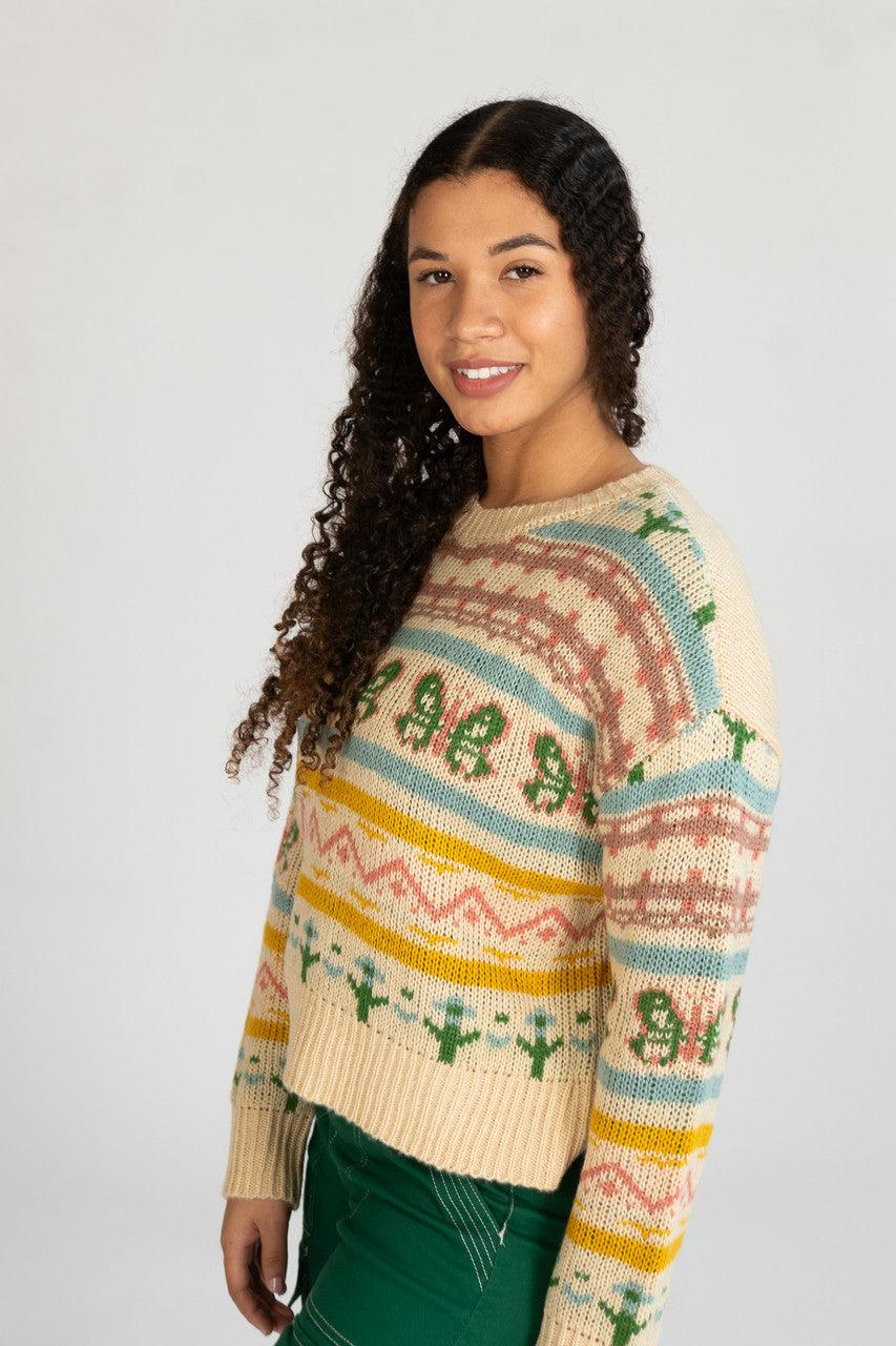 Butterfly Fair Isle Sweater