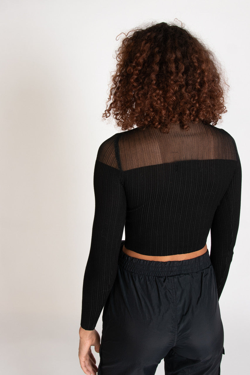 Mesh Top Pullover