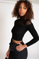 Mesh Top Pullover