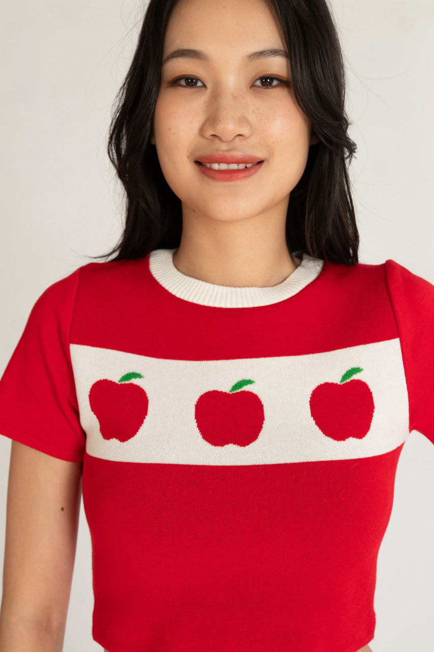 Apple Orchard Short Sleeve Sweater
