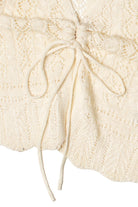 Bell Sleeve Pointelle Cardigan