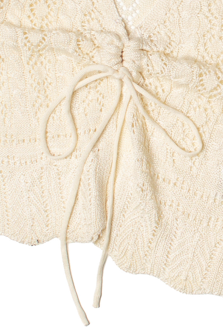 Bell Sleeve Pointelle Cardigan