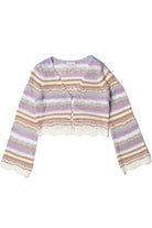 Striped Pointelle Cardigan