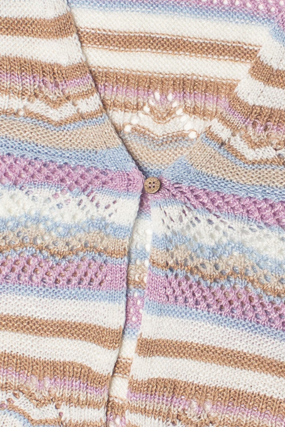 Striped Pointelle Cardigan