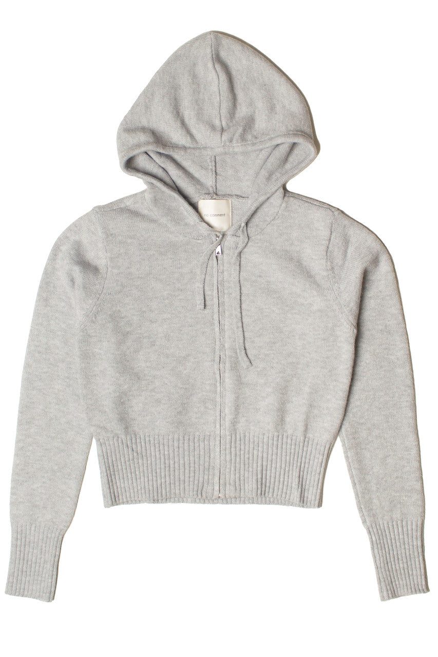 Crop Zip Up Hoodie Sweater