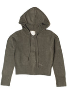 Crop Zip Up Hoodie Sweater