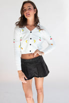 Fruit Bowl Embroidered Cardigan