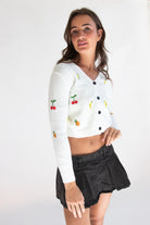 Fruit Bowl Embroidered Cardigan