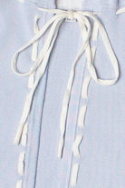 Running Stitch Tie Front Knit Cardigan