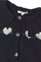Ruffle Collar Heart Cardigan