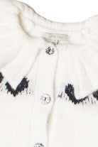 Ruffle Collar Heart Cardigan