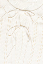 Knit Pointelle Double Tie Front Cardigan