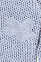 Chenille Mesh Stitch Flower Sweater