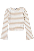 Bell Sleeve Striped Knit Top