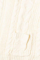 Oversized Cable Knit Open Front Cardigan